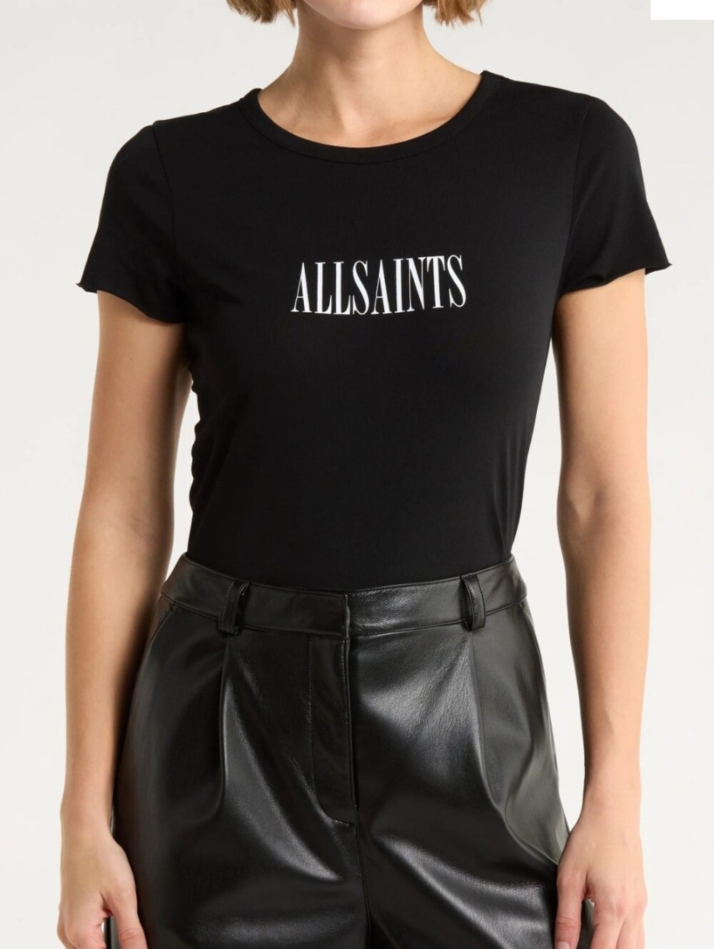 All Saints Women's Black Logo Tee
